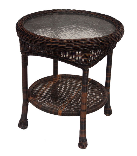 Picture of 21-inch Resin Wicker End Table  - Coffee